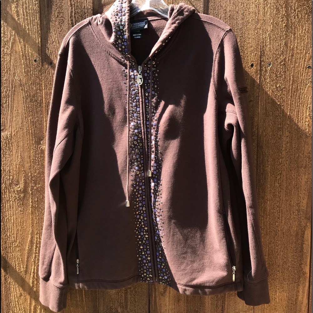 Christine Alexander sweatshirt w beading!